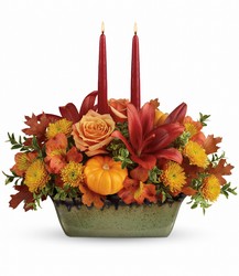 Teleflora's Country Oven Centerpiece from Weidig's Floral in Chardon, OH